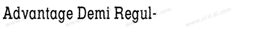 Advantage Demi Regul字体转换